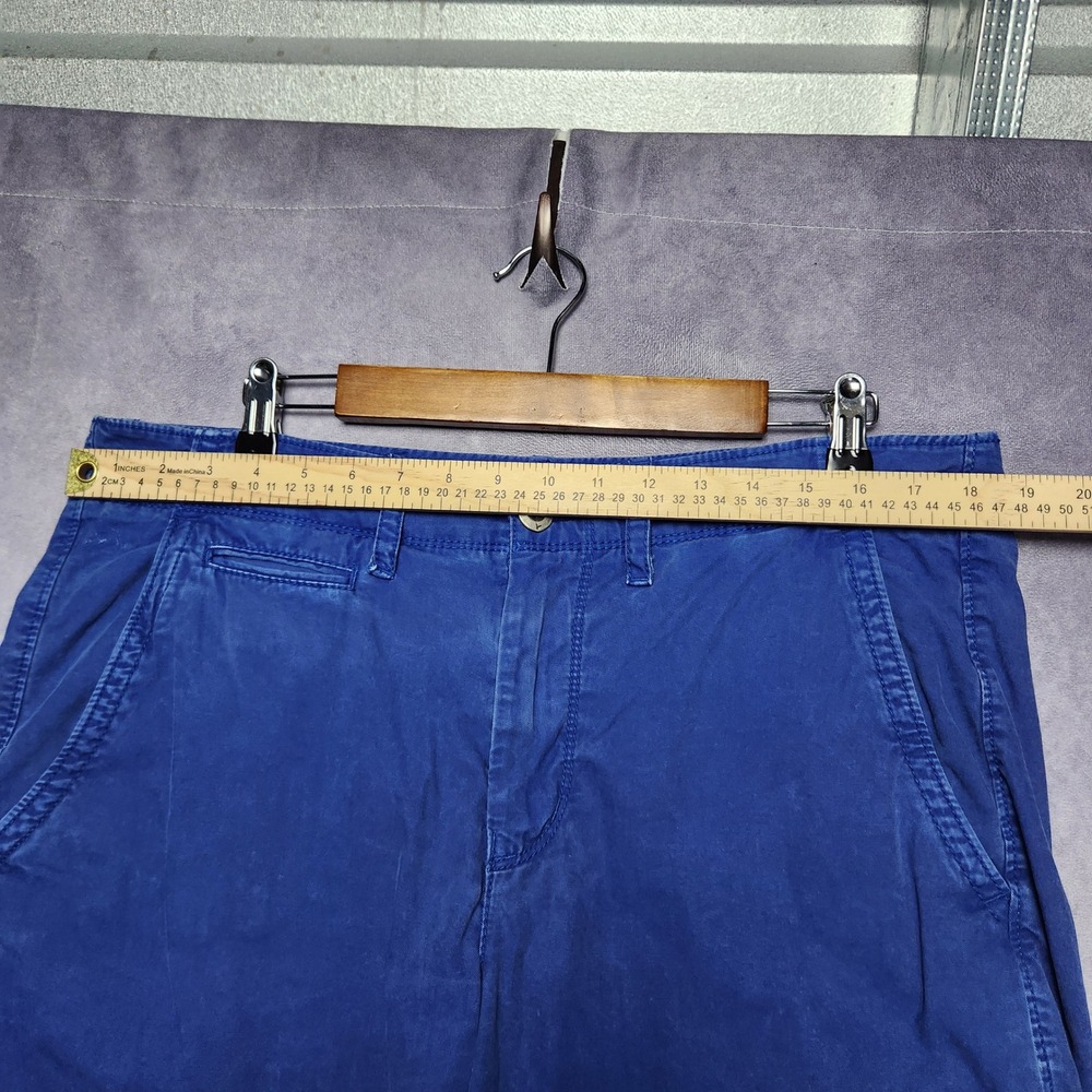 American Eagle Outfitters Mens Blue Prep Length Cotton Twill Shorts Size 34 - Picture 11 of 16
